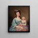 Peggy Sanderson Hughes und ihre Tochter - Charles Willson Peale — gerahmtes Bild an der Wand