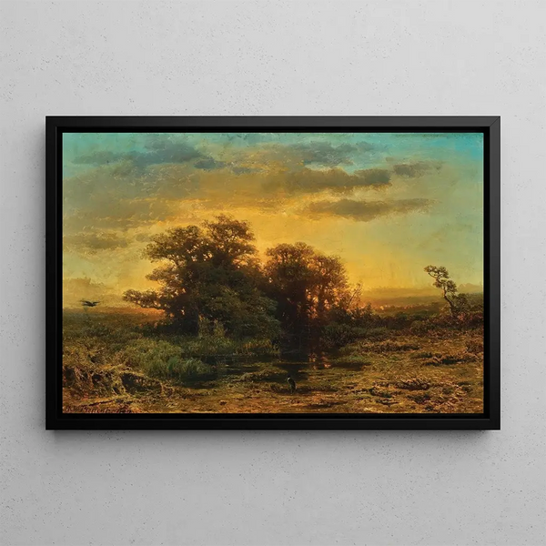 Charlotte PiepenhagenMohr - An Evening Landscape with a Stork.webp