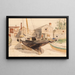 Maisons de pêcheurs Swampscott - Childe Hassam — gerahmtes Bild an der Wand