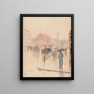 Childe Hassam - Rainy Day Columbus Avenue Boston.webp