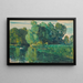 Bäume am Seeufer - Childe Hassam — gerahmtes Bild an der Wand