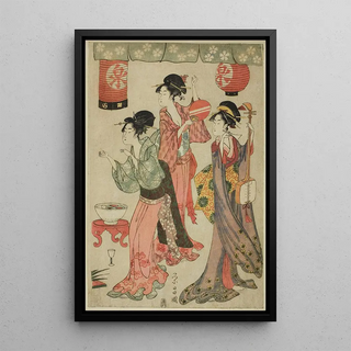 Chokosai Eisho - Festivity at a teahouse from a parody of Chushingura.webp