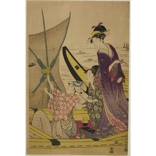 Chokosai Eisho - Women on a Fishing Boat III.webp