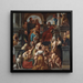 Christus, der die kleinen Kinder segnet: Lasst die Kinder zu mir kommen - Jacob Jordaens — gerahmtes Bild an der Wand