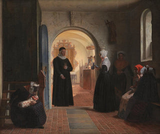 Eine feierliche Prozession in der Kirche nach der Geburt - Christen Dalsgaard — Ansicht des Kunstwerks