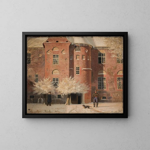 Das Herrenhaus von Krabbesholm in Jütland - Christen Dalsgaard — gerahmtes Bild an der Wand