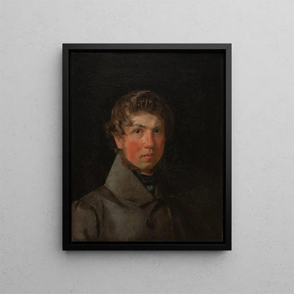 Selbstporträt - Christen Købke — gerahmtes Bild an der Wand