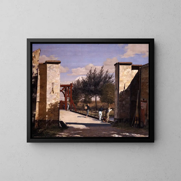 Die Nordtür der Zitadelle - Christen Købke — gerahmtes Bild an der Wand