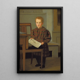 Christen Kbke - The Painter CW Eckersbergs Son Julius in his Fathers Studio.webp
