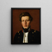 Valdemar Hjartvar Købke 1813-1893 der Bruder des Künstlers - Christen Købke — gerahmtes Bild an der Wand