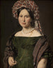 Cathrine Jensen geborene Lorenzen, die Frau des Künstlers mit Turban - Christian Albrecht Jensen — Ansicht des Kunstwerks