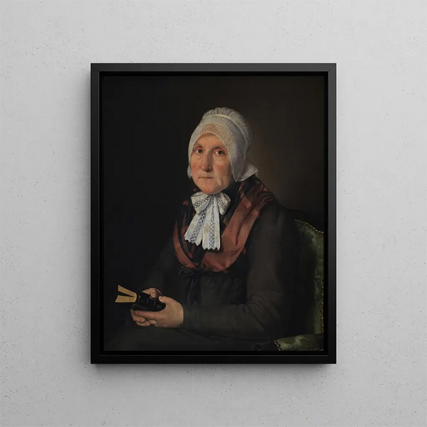 Maria Magdalena Jensen née Jessen la mère des artistes - Christian Albrecht Jensen — gerahmtes Bild an der Wand