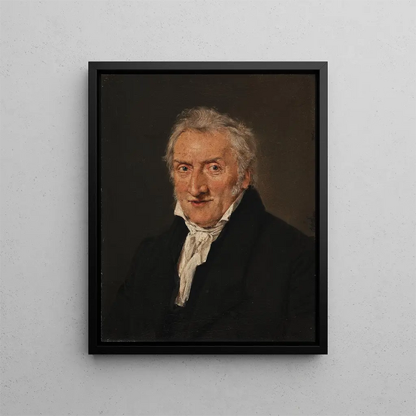 Portrait des Blumenmalers C. D. Fritzsch - Christian Albrecht Jensen — gerahmtes Bild an der Wand