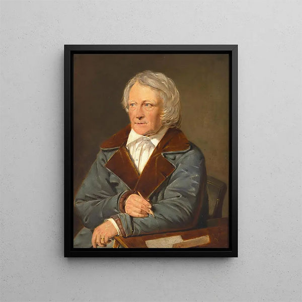 Portrait von Bertel Thorvaldsen - Christian Albrecht Jensen — gerahmtes Bild an der Wand