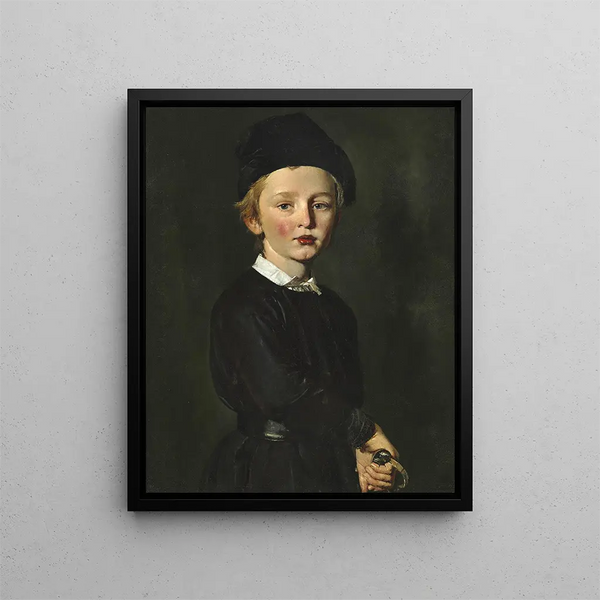 Portrait des Sohnes des Künstlers, Peter - Christian Albrecht Jensen — gerahmtes Bild an der Wand