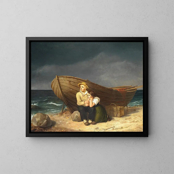 Brûler des souvenirs sur une plage - Christian Andreas Schleisner — gerahmtes Bild an der Wand