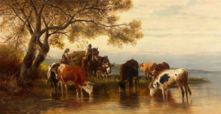 Christian Friedrich Mali - Landscape with Peasants and Cattle.webp