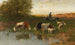 Vieh mit Hirte am Flussübergang - Christian Friedrich Mali — Ansicht des Kunstwerks