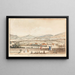 Ansicht der Stadt Genf mit einem Teil des Voirons-Gebirges, des Môle des Glacières und eines Teils des Salève, aufgenommen von Petit-Saconnex - Christian Gottlieb Geissler — gerahmtes Bild an der Wand