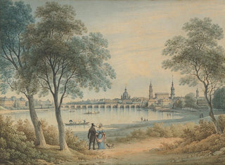 Ansicht von Dresden von Westen - Christian Gottlob Hammer — Ansicht des Kunstwerks