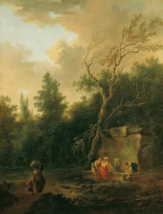 Christian Hilfgott Brand - Baumlandschaft mit Brunnen.webp