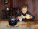 Junge beim Einkaufen trinkend Kaffee - Christian Krohg — Ansicht des Kunstwerks