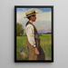 Junge Junge mit Hut - Christian Landenberger — gerahmtes Bild an der Wand