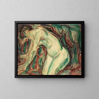 Akt weiblich kniend - Christian Rohlfs — gerahmtes Bild an der Wand