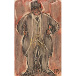 Christian Rohlfs - Portrait of a Man with a Dog.webp