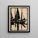 Segelboote im Hafen - Christian Rohlfs — gerahmtes Bild an der Wand