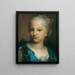 Mädchen in blauer Robe - Christian Seybold — gerahmtes Bild an der Wand