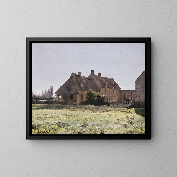 Studie eines französischen Bauernhofs für die Ferme Venoix 1881 - Christian Skredsvig — gerahmtes Bild an der Wand