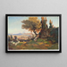 Landschaft offen in der römischen Landschaft - Christian Wilberg — gerahmtes Bild an der Wand