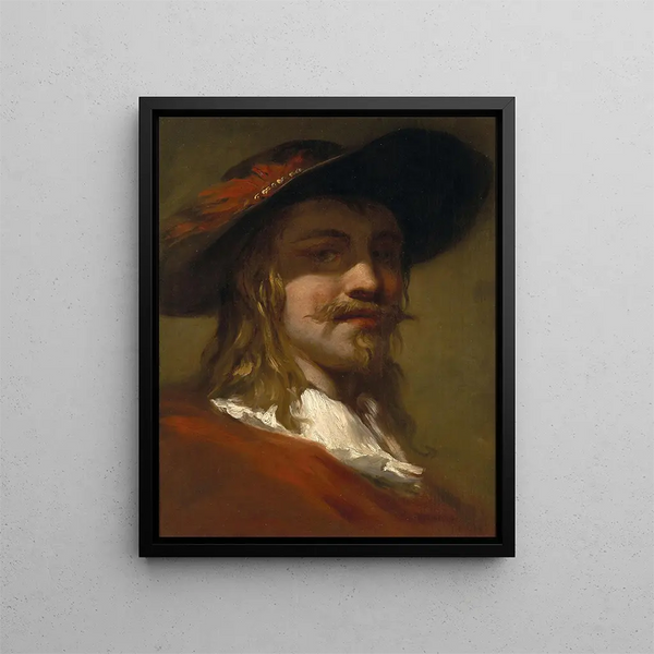 Portrait eines Mannes - Christian Wilhelm Ernst Dietrich — gerahmtes Bild an der Wand