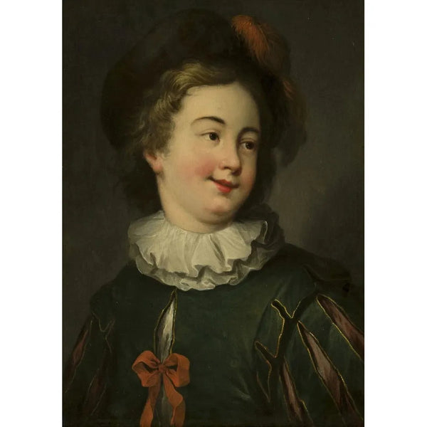 Portrait eines Jungen - Christian Wilhelm Ernst Dietrich — gerahmtes Bild an der Wand