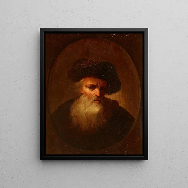 Portrait eines alten Mannes - Christian Wilhelm Ernst Dietrich — gerahmtes Bild an der Wand
