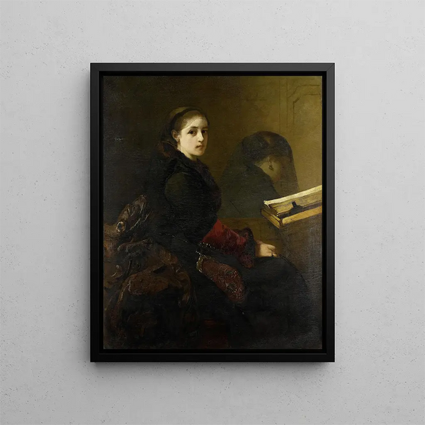 Das unterbrochene Gebet - Christoffel Bisschop — gerahmtes Bild an der Wand