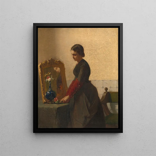 Die Schwester der Braut - Christoffel Bisschop — gerahmtes Bild an der Wand