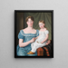 Portrait einer adligen Frau Sophie Hedvig Løvenskiold und ihrer dreijährigen Tochter - Christoffer Wilhelm Eckersberg — gerahmtes Bild an der Wand