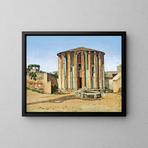 Tempel der Vesta in Rom - Christoffer Wilhelm Eckersberg — gerahmtes Bild an der Wand
