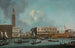 Der Bucentaure kehrt am Pfingsttag zum Môle zurück - Kreis von Bernardo Canal — Ansicht des Kunstwerks