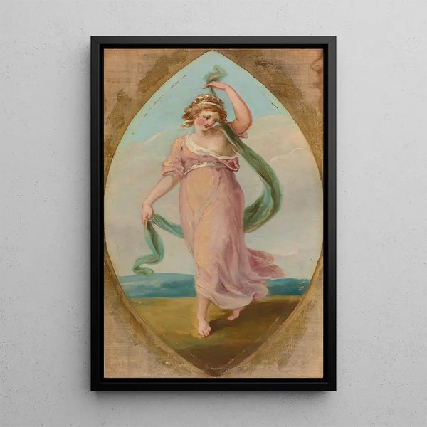 Reproduktion des Gemäldes Muse mit einem schwebenden Stoff - Kreis von Angelica Kauffmann