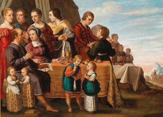 Circle of Jacob Gerritsz Cuyp - A Family In An Encampment.webp
