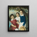 Portrait von drei Kindern mit einem Hasen - Kreis von Joseph Weidner — gerahmtes Bild an der Wand