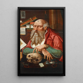 Circle of Marinus Van Reymerswaele - Saint Jerome in his Study.webp