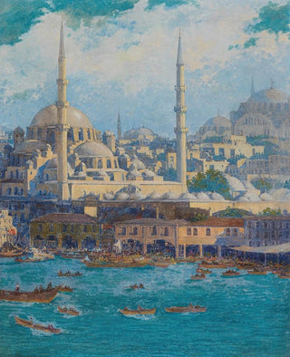 Circle of Max Friedrich Rabes - A View of Istanbul.webp