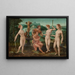 Der Urteil des Paris - Kreis des Meester van de Vrouwelijke Halffiguren — gerahmtes Bild an der Wand