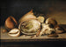 Tropisches Muschel-Kunstdruck auf einem Steinsockel, einschließlich einer Muschel, eines Riesenmurex, Porzellan und einer Austernschale - Kreis von Nicolaus Matthes — Ansicht des Kunstwerks