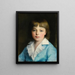 Portrait eines Jungen in Blau - Kreis von Pierre-Auguste Renoir — gerahmtes Bild an der Wand