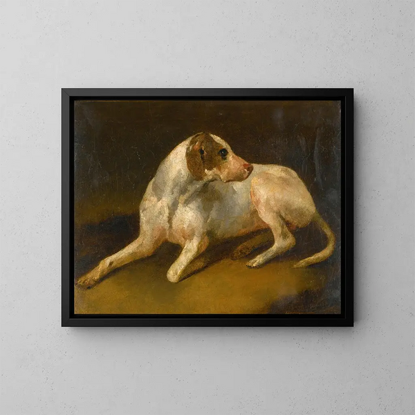 Alerte - Cercle de Sir Edwin Henry Landseer — gerahmtes Bild an der Wand